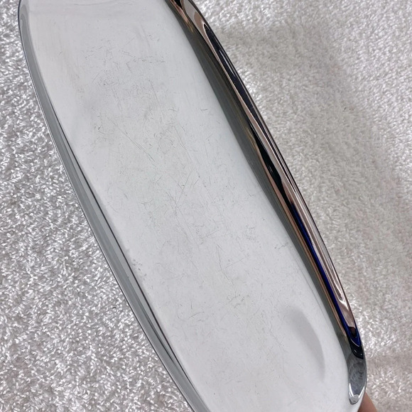 Vintage Glo Hill Gourmates Chrome And Cherry Red Bakelite Atomic Serving Tray - Picture 3 of 9